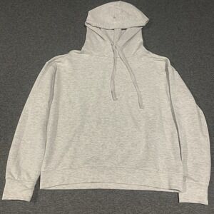 Quince SuperSoft Fleece Pullover Hoodie Heather Grey Sweater - Size XS